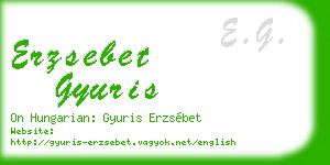 erzsebet gyuris business card